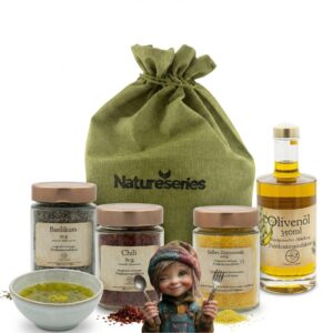 "Meine Dressingwerkstatt", Chili,Basilikum,Zitronensalz ,Olivenöl im Set